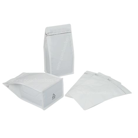 Bag Tek White Cotton Paper Tin Tie Bag - with Clear Window - 7 3/4